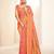 peach silk woven work traditional saree