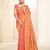 peach silk woven work traditional saree