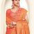 peach silk woven work traditional saree