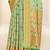 sea green silk woven work traditional saree