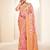 pink silk woven work traditional saree
