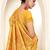 yellow woven work traditional saree