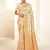cream silk woven work traditional saree