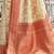cream beige with red banarasi silk woven work traditional saree