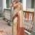 cream beige with peach banarasi silk woven work traditional saree