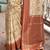 cream beige with peach banarasi silk woven work traditional saree