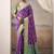 Purple & green patola silk blend festival wear saree