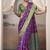 Purple & green patola silk blend festival wear saree