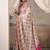 Off-white & pink patola silk blend festival wear saree