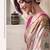 Off-white & pink patola silk blend festival wear saree