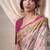 Off-white & pink patola silk blend festival wear saree