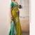 Olive & green patola silk blend festival wear saree
