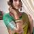 Olive & green patola silk blend festival wear saree