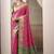 Pink & green patola silk blend festival wear saree