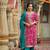 Pink embroidered chinon free size stitched pakistani salwar suit