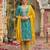 Sky embroidered chinon free size stitched pakistani salwar suit