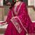 Pink embroidered chinon semi-stitched palazo salwar suit