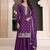 Purple embroidered chinon semi-stitched palazo salwar suit