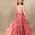Pink printed chanderi lehenga