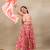 Pink printed chanderi lehenga