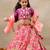 Purple printed chanderi lehenga