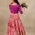 Purple printed chanderi lehenga