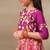 Purple printed chanderi lehenga