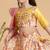 Yellow printed chanderi lehenga