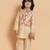 Gold printed chanderi nehru jacket set