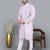 Men's light purple sequence tread work kurta with cream churidar (rg-50621-36)