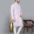 Men's light purple sequence tread work kurta with cream churidar (rg-50621-36)