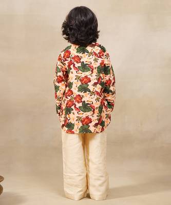 Multicolor printed chanderi kurta set 2