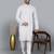 Men's cream sequence tread work kurta with cream churidar (rg-50622-36)