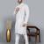 Men's cream sequence tread work kurta with cream churidar (rg-50622-36)