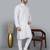 Men's cream sequence tread work kurta with cream churidar (rg-50622-36)