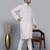 Men's multi color sequence tread work kurta with cream churidar (rg-50623-36)
