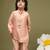 Pink plain chanderi kurta set