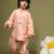 Pink plain chanderi kurta set