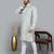 Men's pista green cotton chikankari embroidered kurta with cream churidar (rg-50711-36)