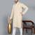 Men's gold cotton chikankari embroidered kurta with cream churidar  (rg-50712-36)