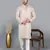 Men's beige cotton chikankari embroidered kurta with cream churidar (rg-50714-36)