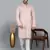 Men's light pink cotton chikankari embroidered kurta with cream churidar (rg-50716-36)