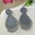Ethnic silver oxidized indian wedding bollywood teardrop shaped dangle earrings for women (e3320ox)