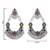Indian wedding bollywood silver oxidized afghani style dangle earrings for women (e3323oxmul)