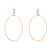 Rose  indian wedding bollywood oval shaped lightweighted cz earring for women (e3324rg)