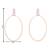 Rose  indian wedding bollywood oval shaped lightweighted cz earring for women (e3324rg)
