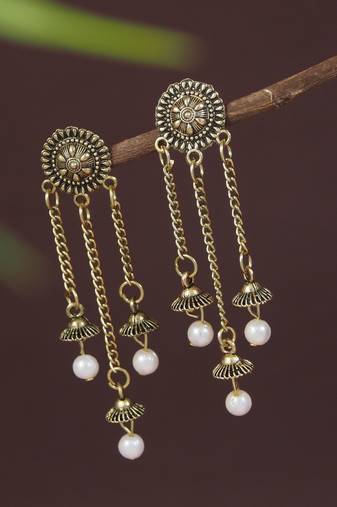 Indian wedding bollywood lightweight multi layered dangle jhumka earrings for women (e3329fl)