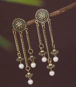 Indian wedding bollywood lightweight multi layered dangle jhumka earrings for women 