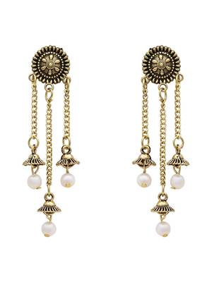 Indian wedding bollywood lightweight multi layered dangle jhumka earrings for women  2