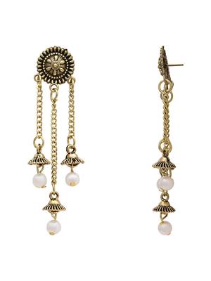 Indian wedding bollywood lightweight multi layered dangle jhumka earrings for women  3